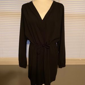 Women’s Black Dress Empire Waist Tie